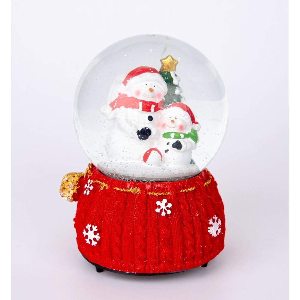 Single Shatchi Christmas Santa Tree Scene Resin Base Musical Snowglobe in Assorted Style Image 3