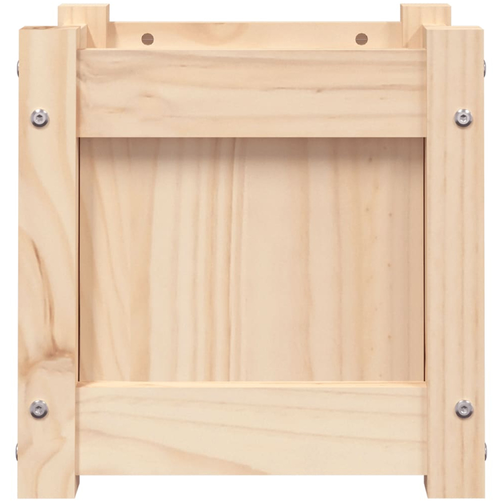 vidaXL Brown Pine Wood Garden Planter 31 x 31 x 31cm Image 5