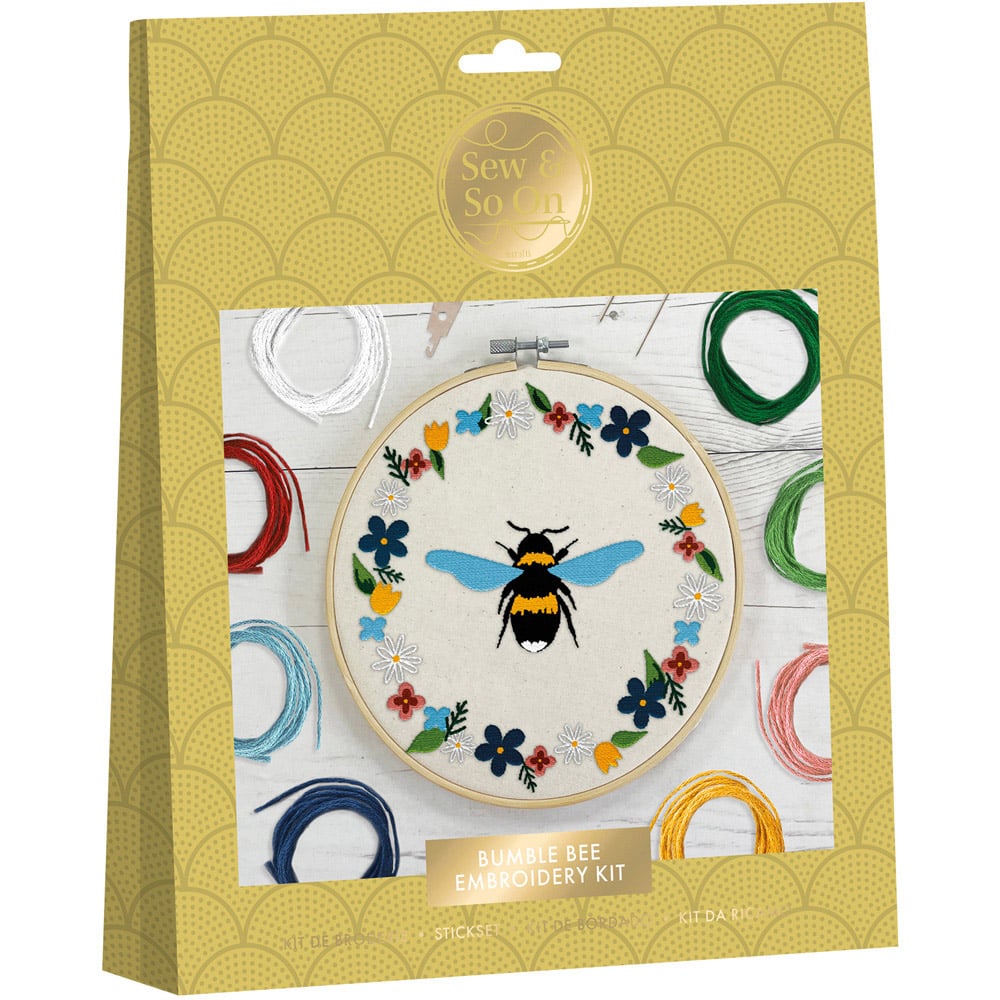 Sew & So On Bumble Bee Embroidery Kit Image 1