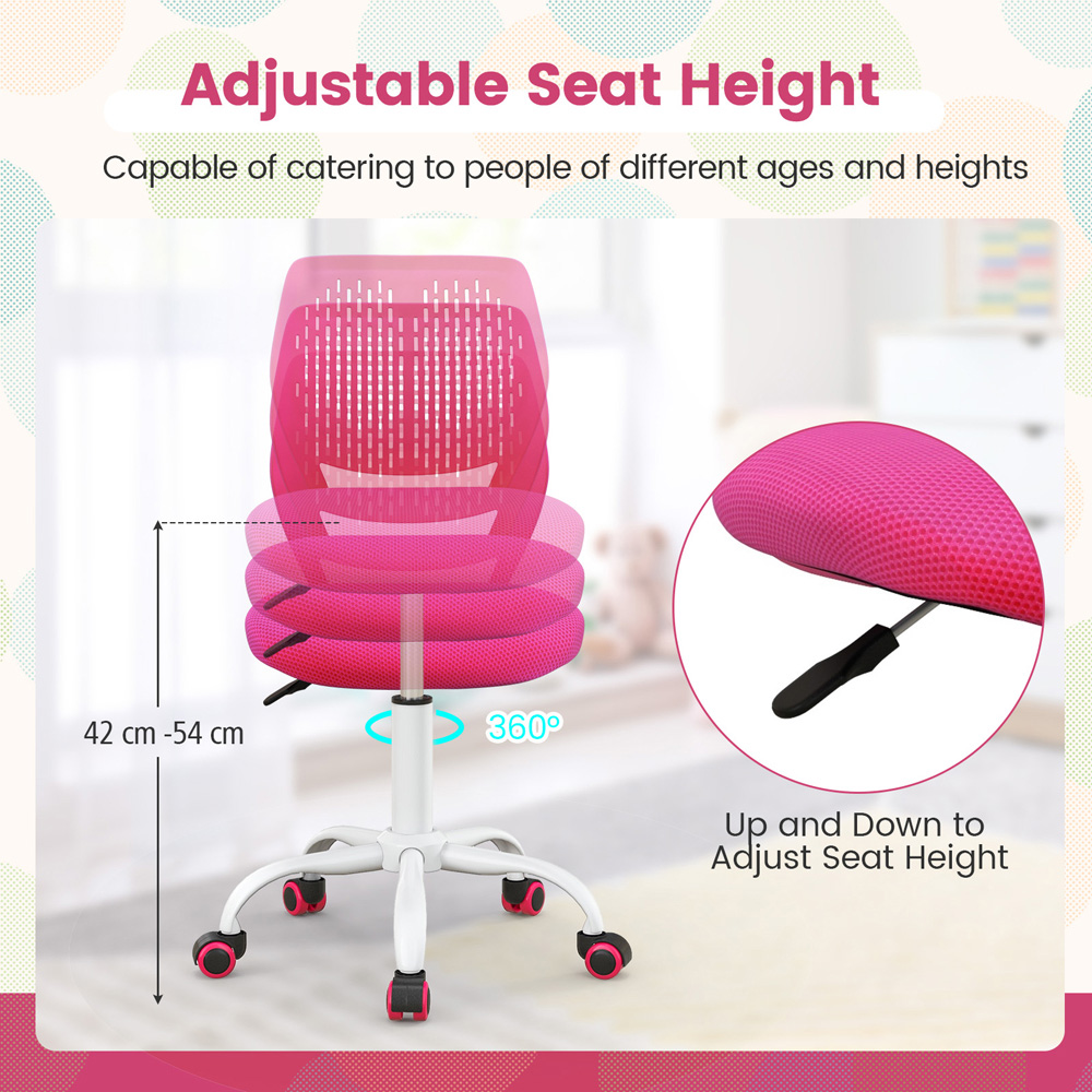 Costway Rose Ergonomic Children Study Chair Image 8