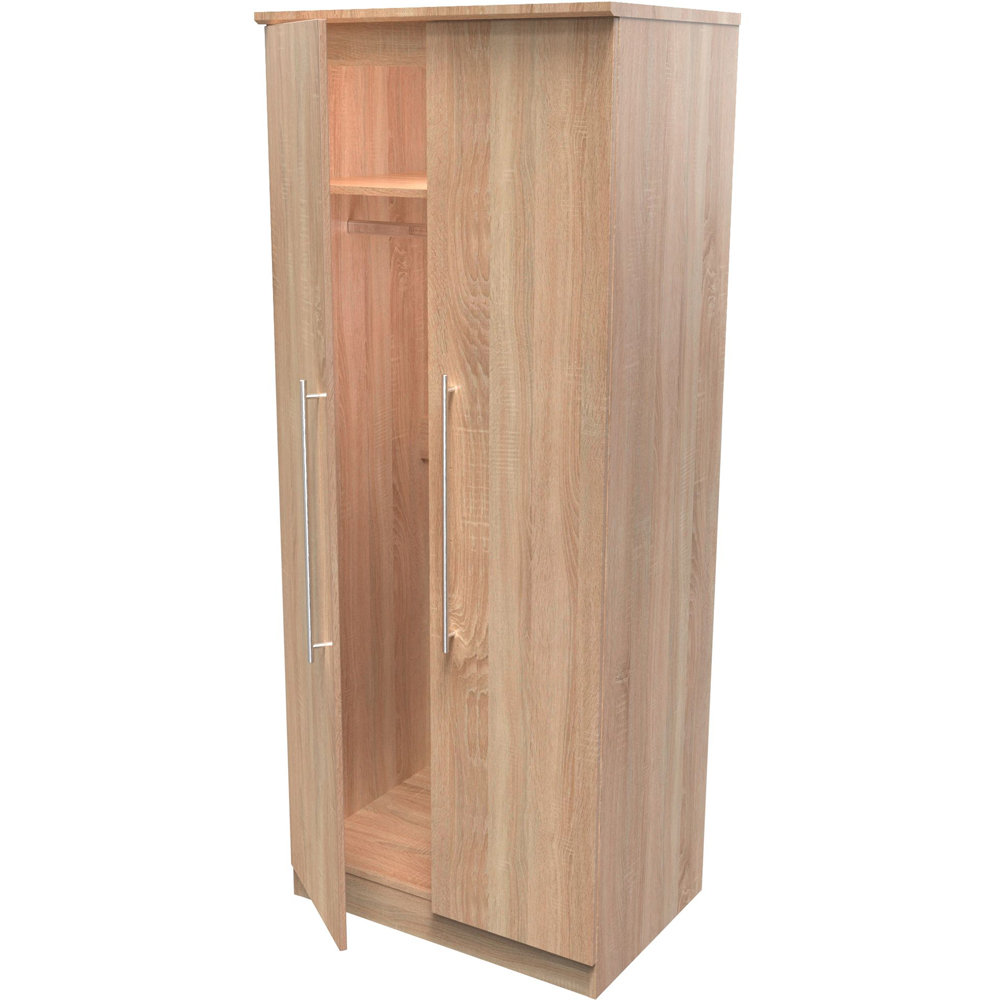 Crowndale Sherwood 2 Door Bardolino Oak Double Wardrobe Image 6