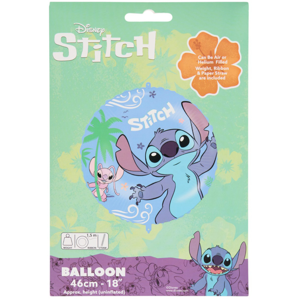 Stitch Foil Balloon Blue Image 1