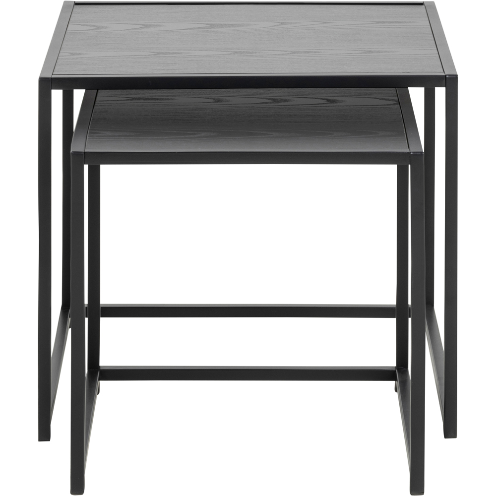 Florence Seaford Ash Black Nest of Tables Set of 2 Image 4