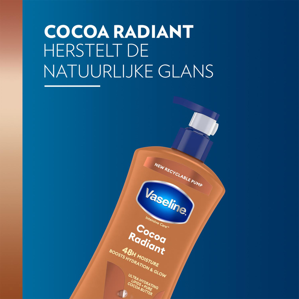 Vaseline Intensive Care Cocoa Radiant Dry Skin Care Body Lotion 600ml 6 Pack Image 4