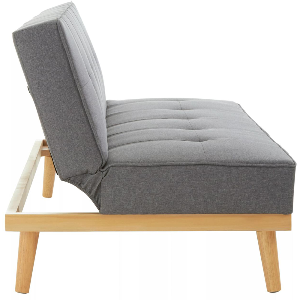 Interiors by Premier Stockholm 3 Seater Grey Linen Sofa Bed Image 3