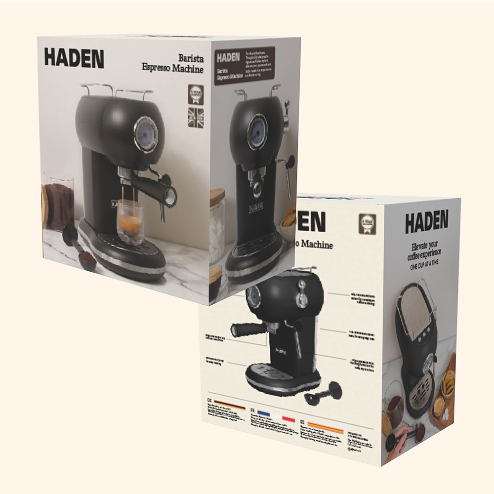 Haden Barista Pro 215796 16 Bar Black Espresso Machine Image 8