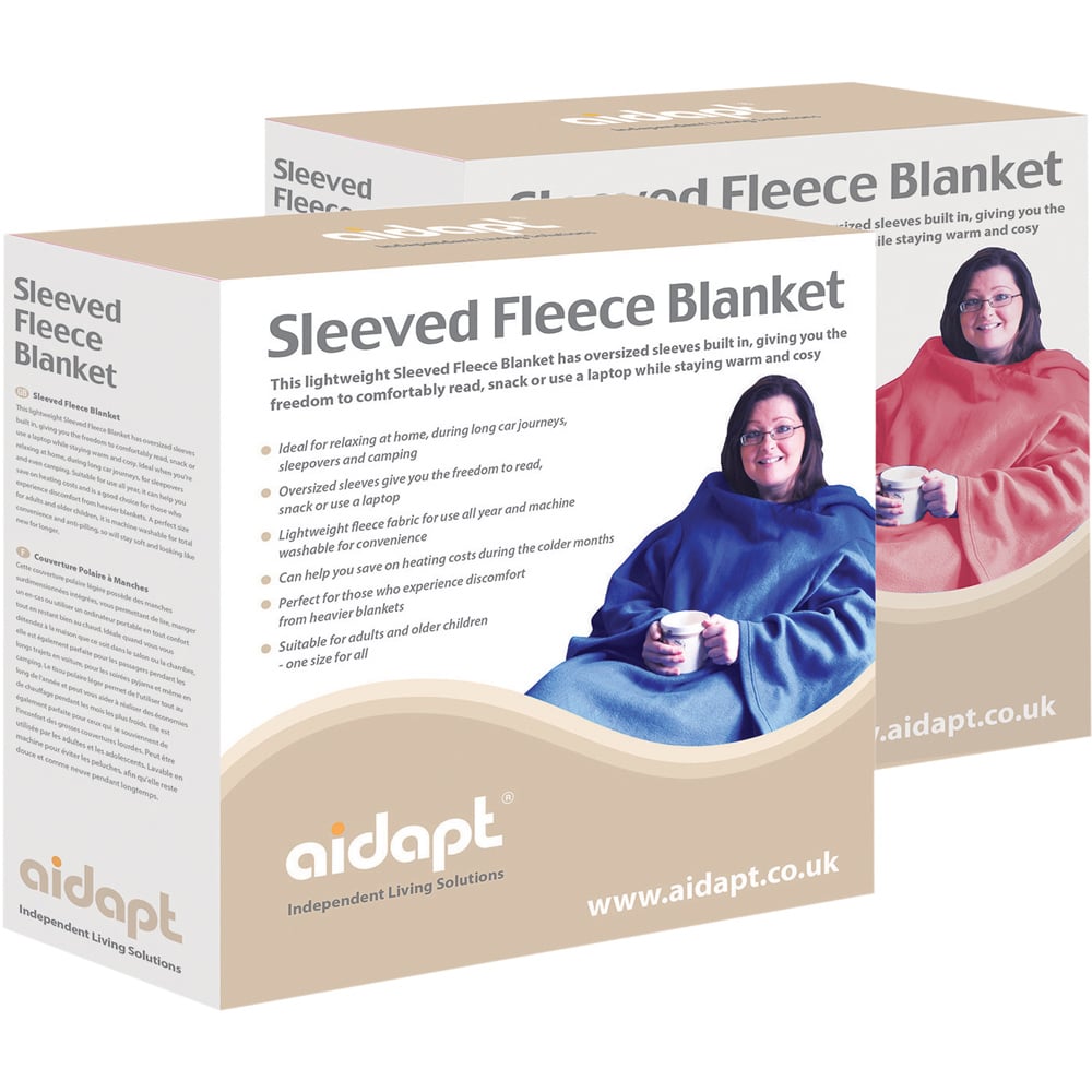 Aidapt Pink Fleece Sleeved Blanket Image 4