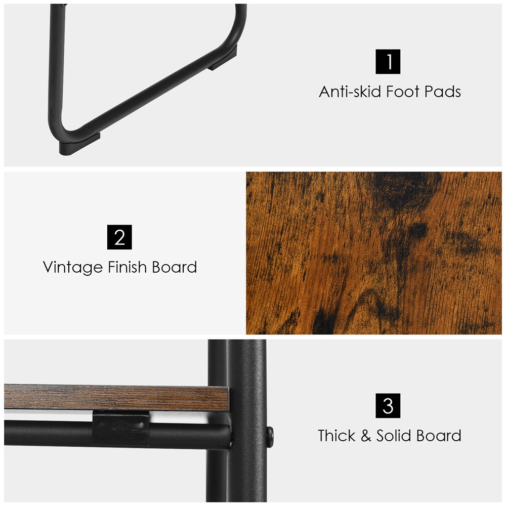 Costway 4 Shelf Black Freestanding Clothing Rack Image 7