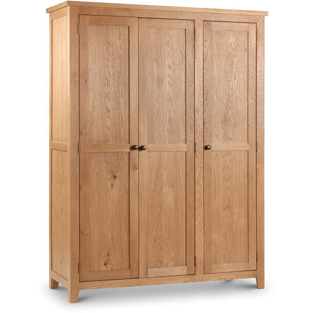 Julian Bowen Marlborough 3 Door Oak Wardrobe Image 2