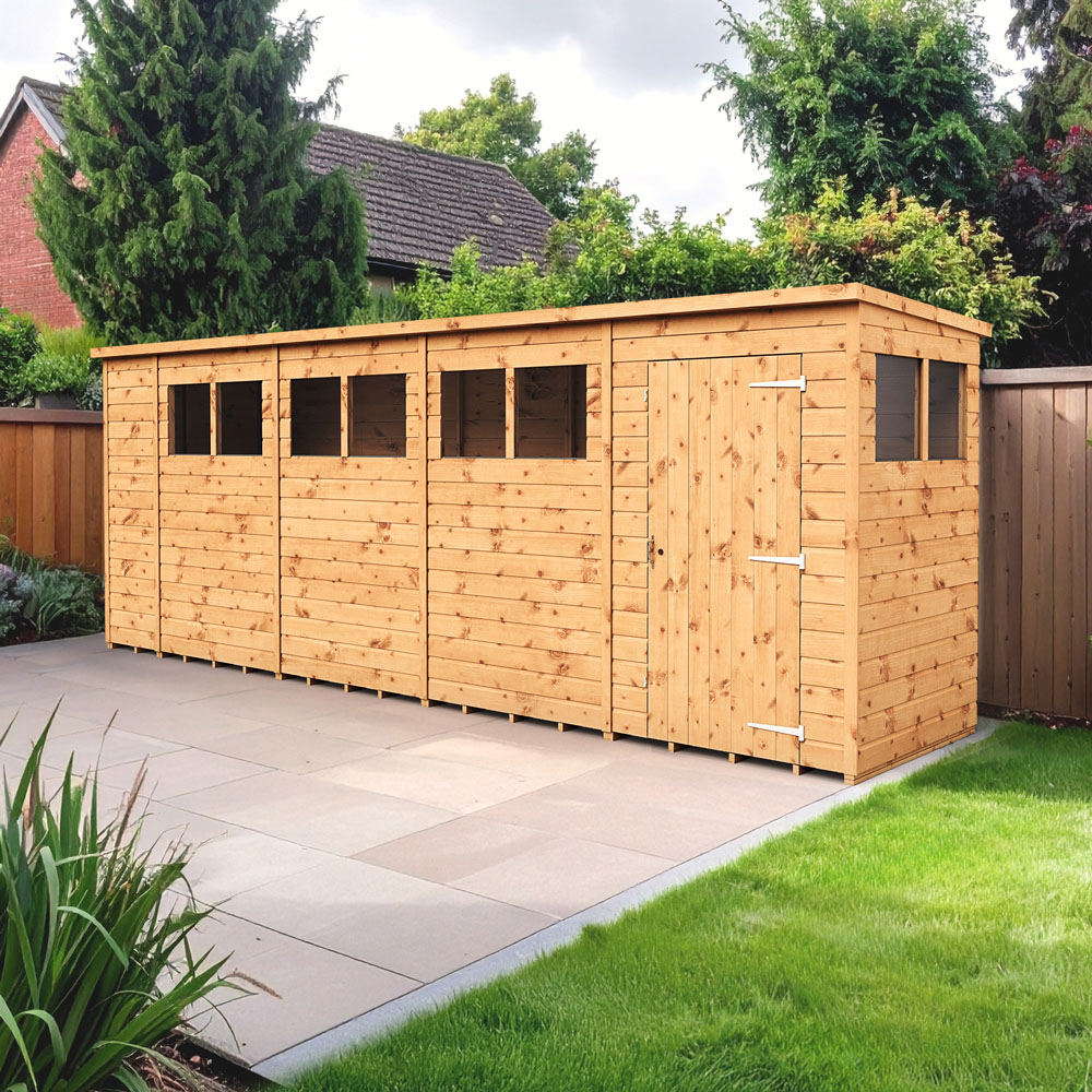 Empire Sheds 18 x 4ft Tongue and Groove Wooden Pent Garden Shed Image 2