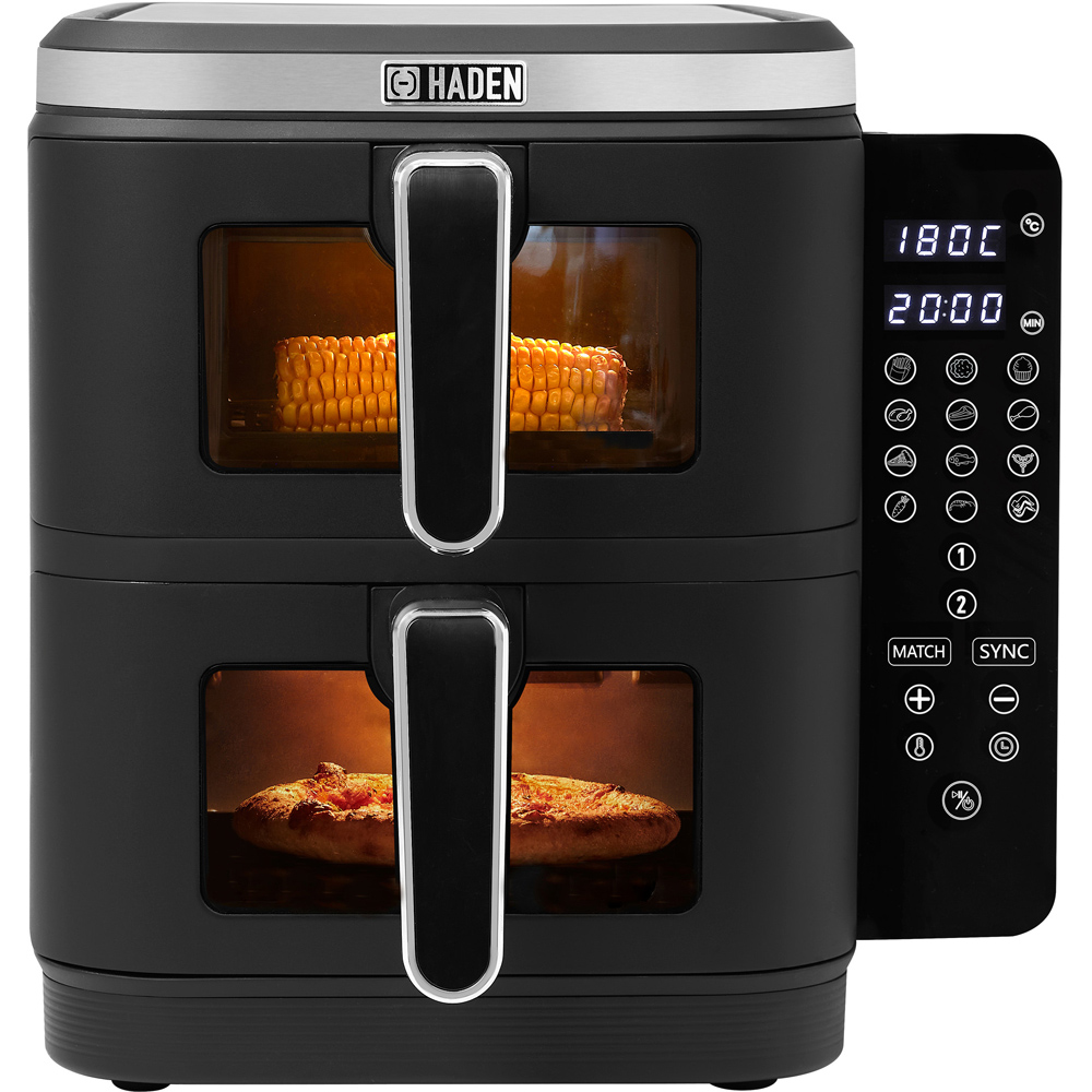 Haden Black 11L Double Stack Air Fryer with Window Image 1