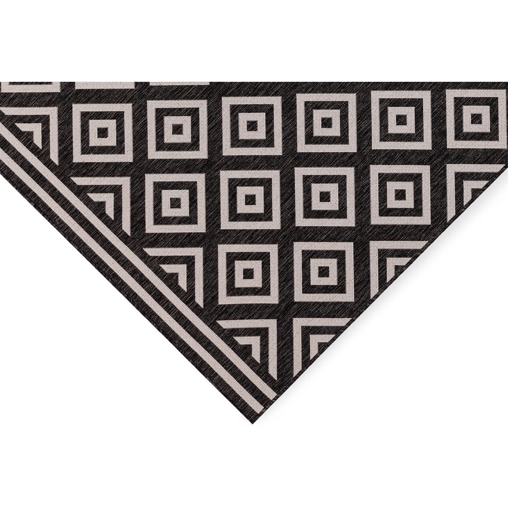Charcoal Diamond Indoor Outdoor Rug 120cm Image 5
