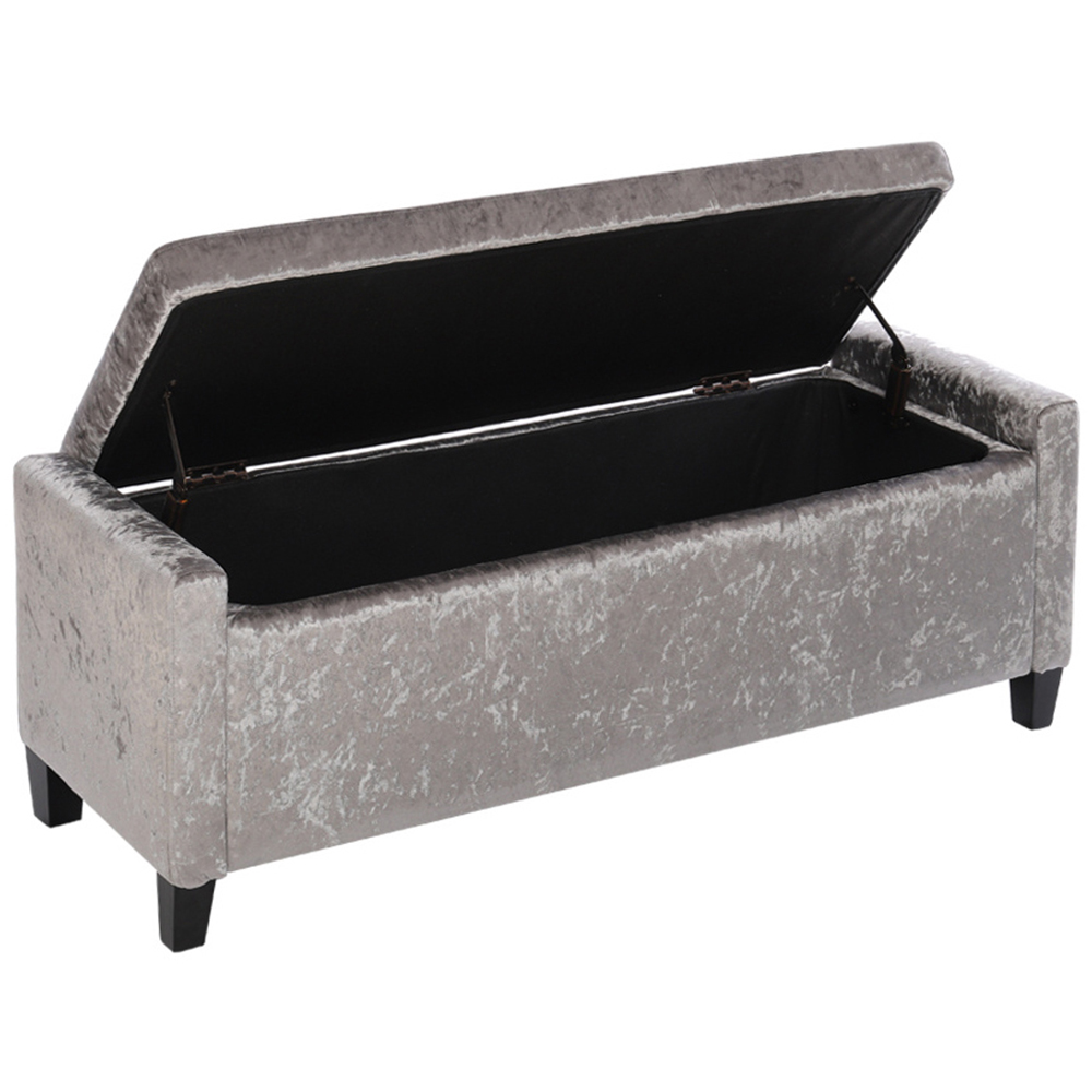 H&O Direct Velvet Storage Bench Image 3
