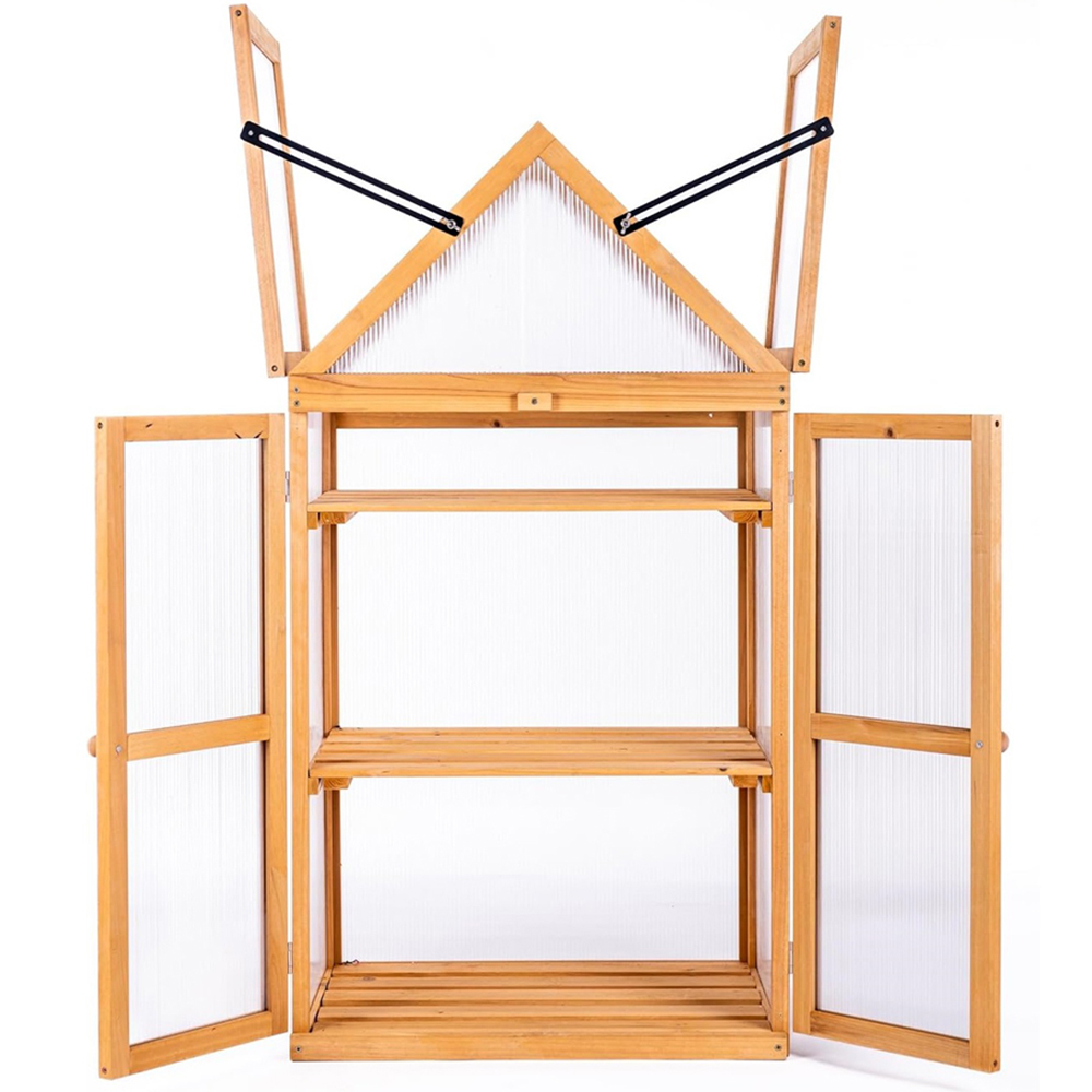 Garden Gear 3 Shelf Wooden Greenhouse Image 3