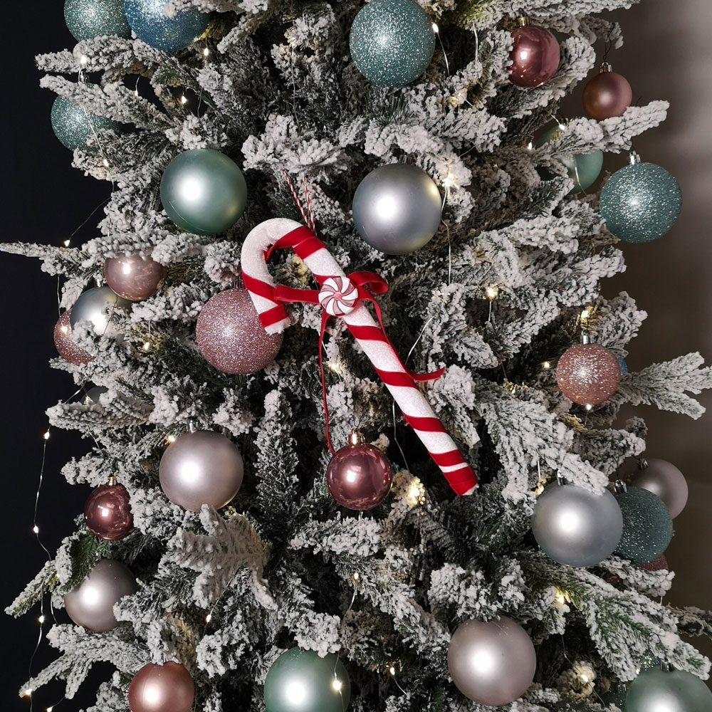 Samuel Alexander Red and White Candy Cane Hanging Christmas Decoration ...