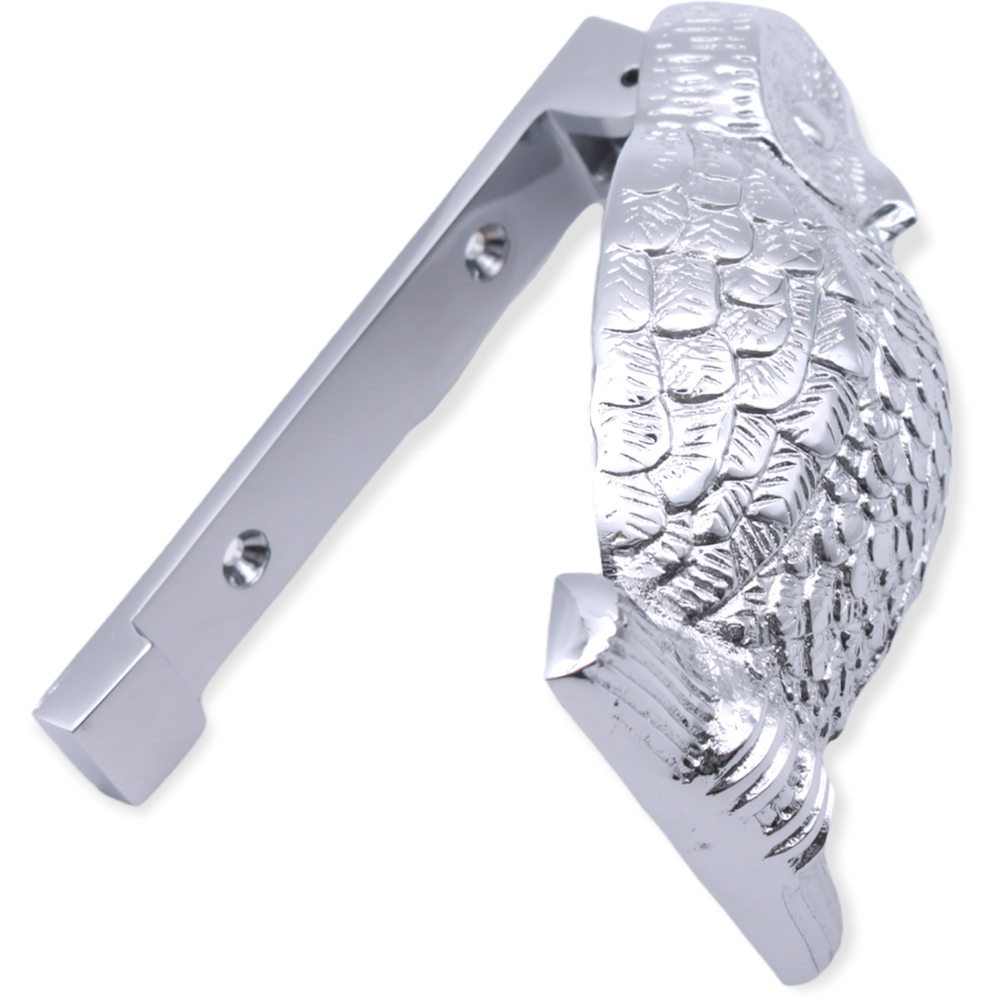 Spira Brass Polished Chrome Owl Door Knocker Image 3