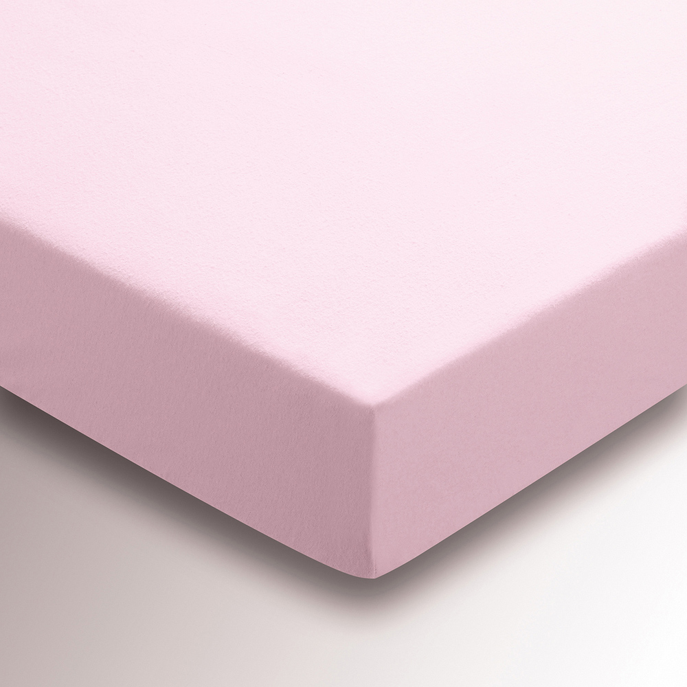 Helena Springfield Single Baby Pink Brushed Cotton Fitted Bed Sheet Image 3