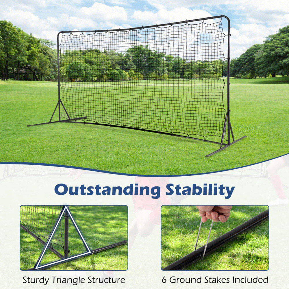 Costway Black Portable Soccer Rebounder Net Image 6