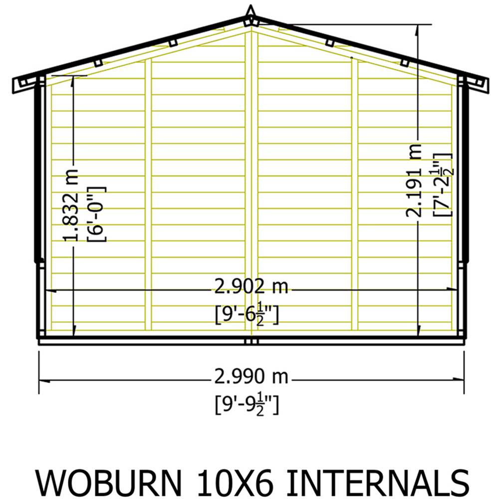Shire Woburn 10 x 6ft Shiplap Garden Shed Image 6