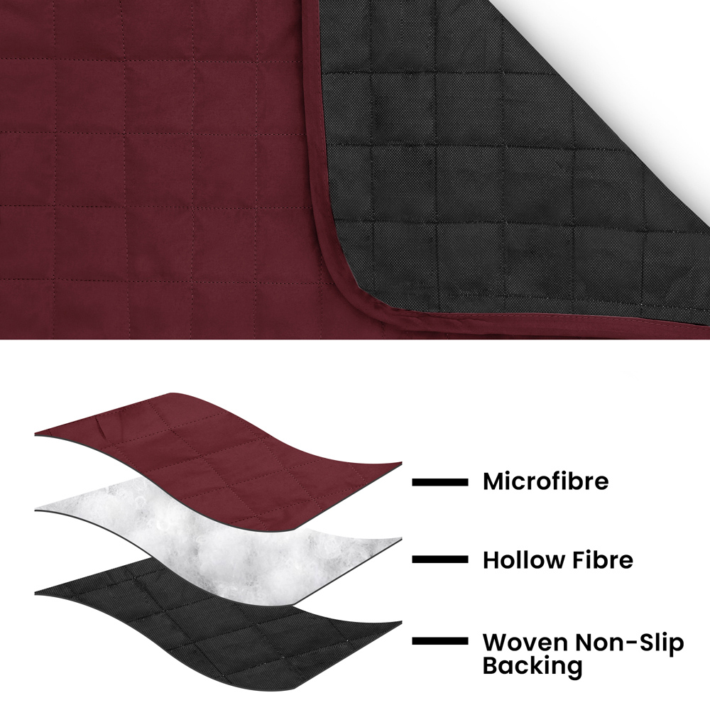 Homerepublic 2 Seater Wine Microfibre Water-Repellent Sofa Protector Image 4