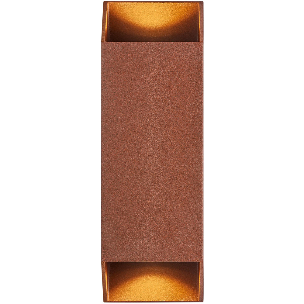 Nordlux Nico Square 22 Rust Outdoor Wall Light Image 4