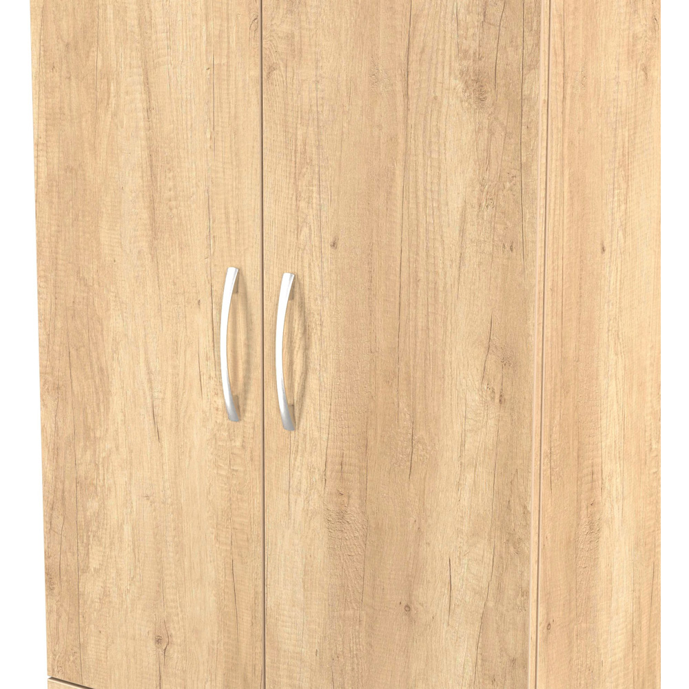 Crowndale Avon 2 Door 2 Drawer Nebraska Oak Wardrobe Ready Assembled Image 5