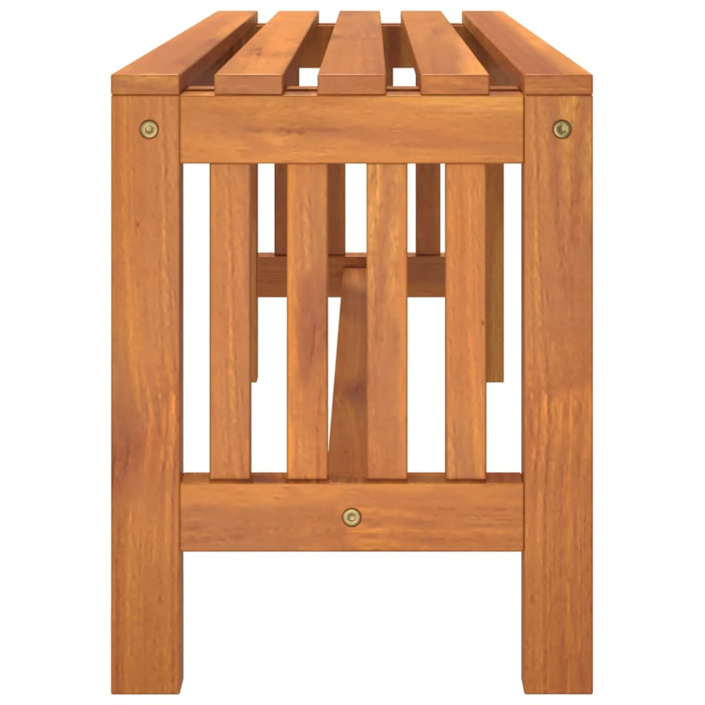 vidaXL 3 Seater Brown Solid Eucalyptus Wood Garden Bench Image 4