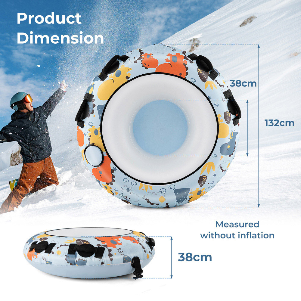 Costway Blue Heavy Duty Snow Tube with Oxford Cover 52 inch Image 9