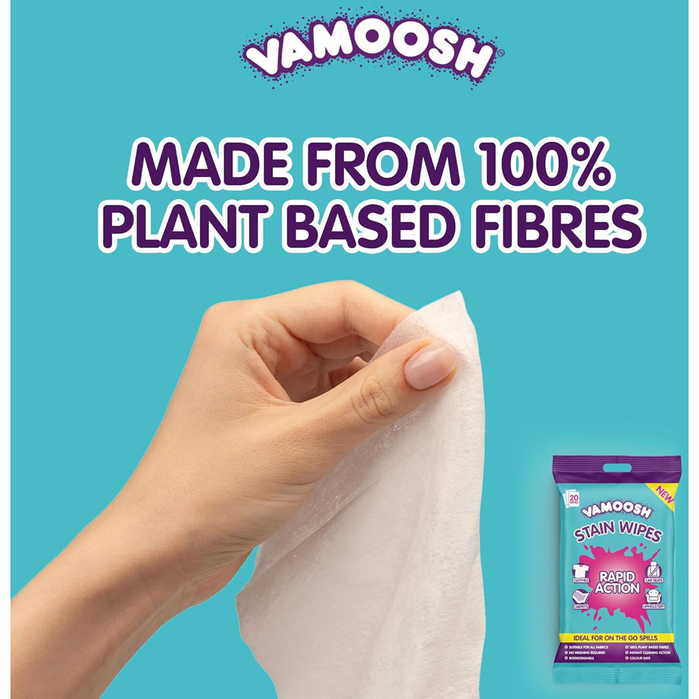 Pack of 20 Vamoosh Rapid Stain Remover Wipes Image 2