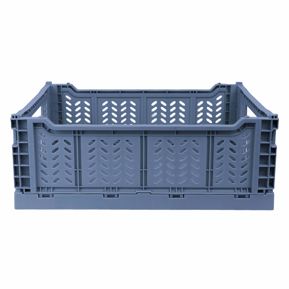 JVL Stackit Blue Foldable Storage Crate 14.5L 2 Pack Image 5