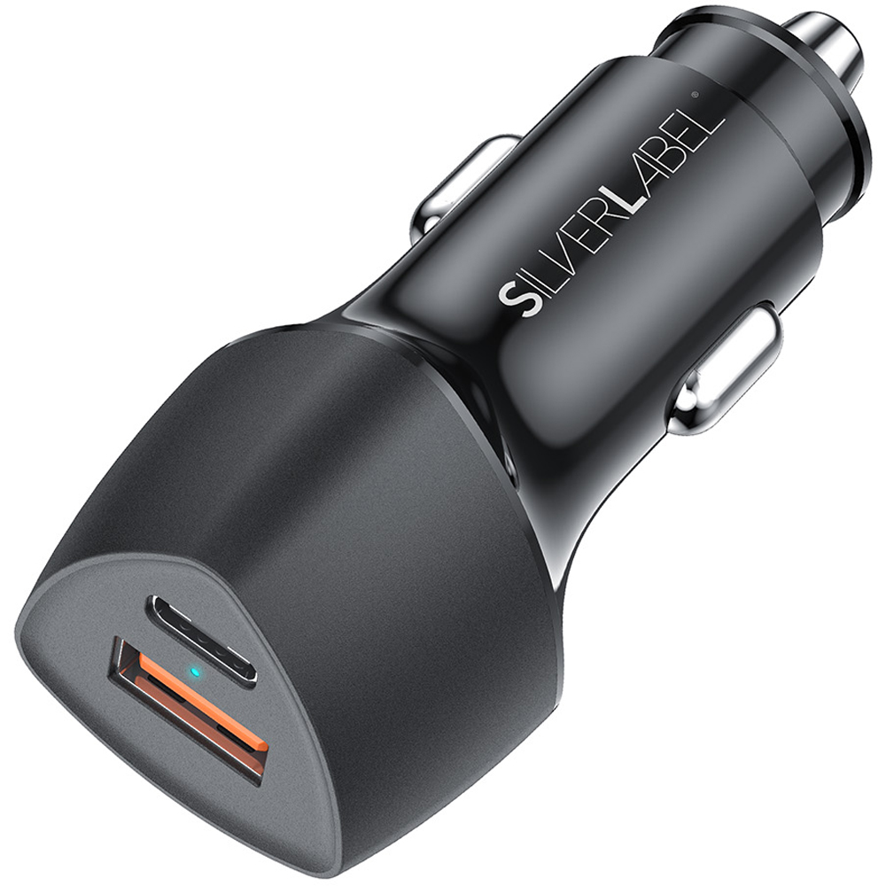 SilverLabel Black Multi-Port Car Charger 33W Image 2