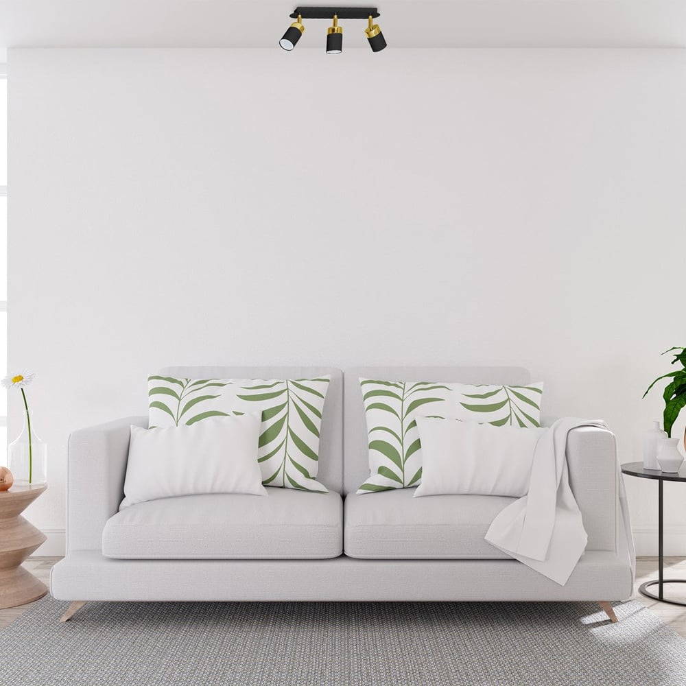 Milagro Joker Black and Gold 3 Spotlight Ceiling Lamp 230V Image 4