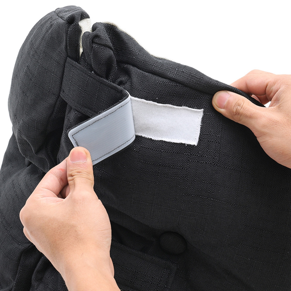 Living and Home Black and Beige Hanging Swing Chair Seat Cushion 73 x 125cm Image 4