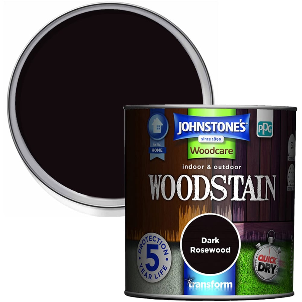 Johnstone's Dark Rosewood Woodstain 250ml Image 1