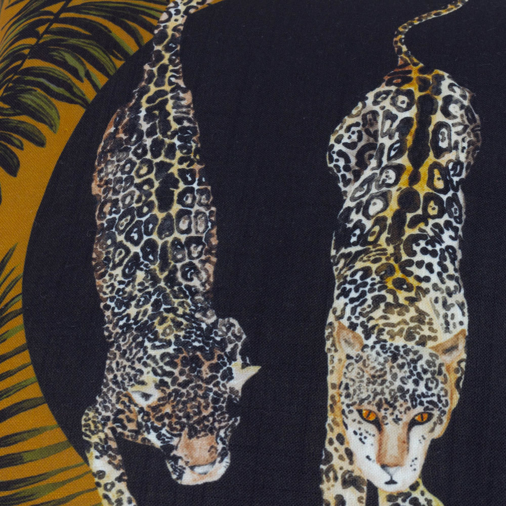 Paoletti Leopardis Black Trio Printed Polyester Filled Outdoor Cushion 50 x 50cm Image 4