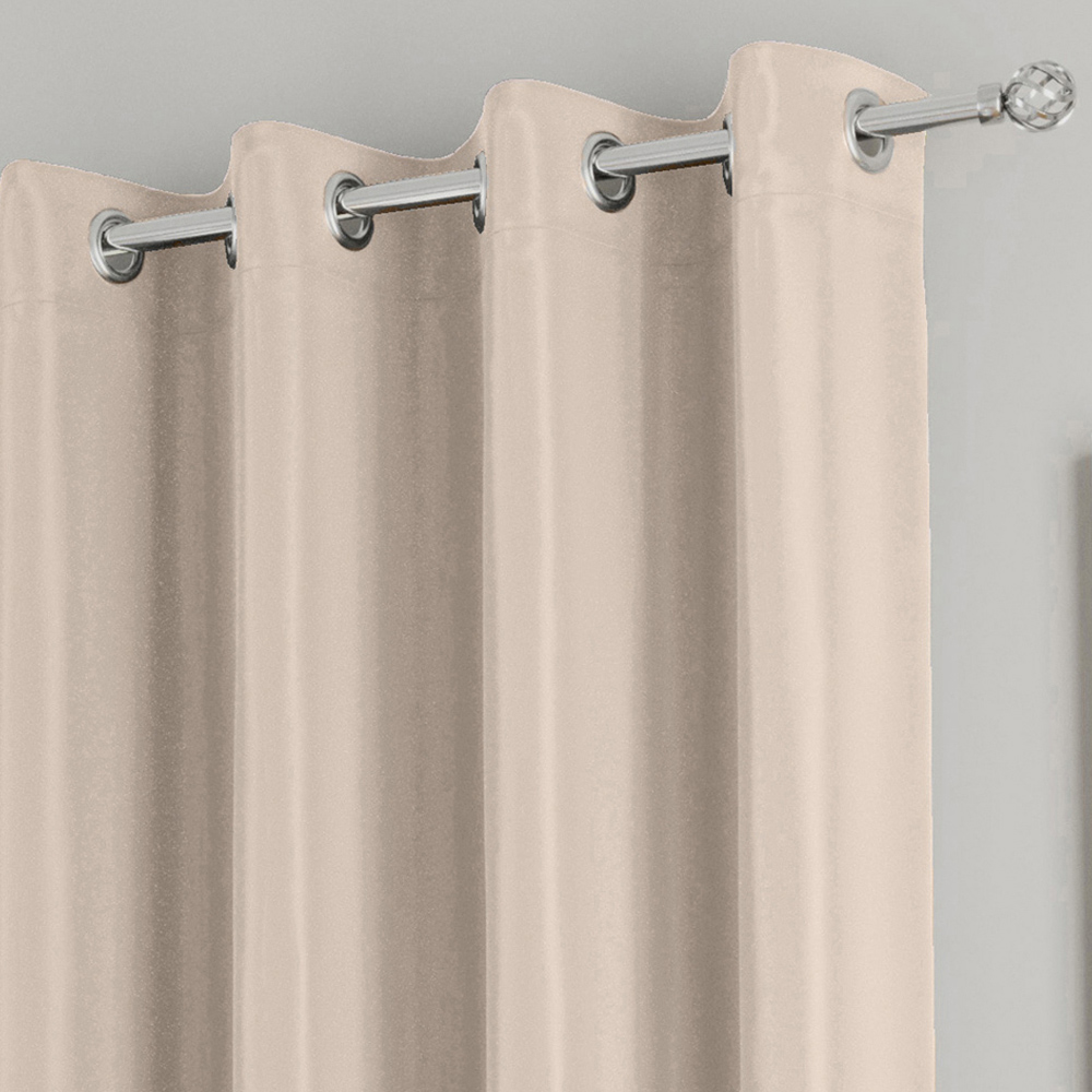 Enhanced Living Supersoft Natural Blackout Eyelet Thermal Curtains 117 x 183cm Image 2