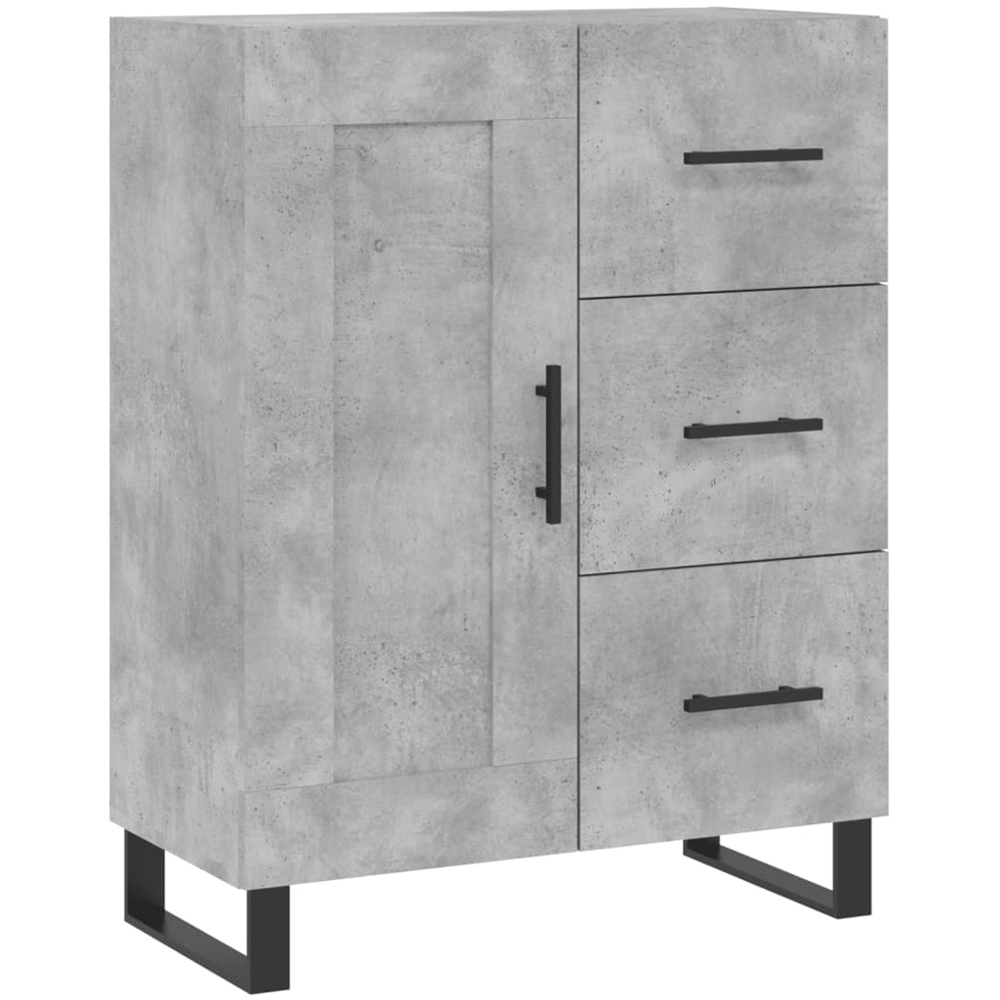 vidaXL 3 Door 3 Drawer Concrete Grey Highboard Image 7