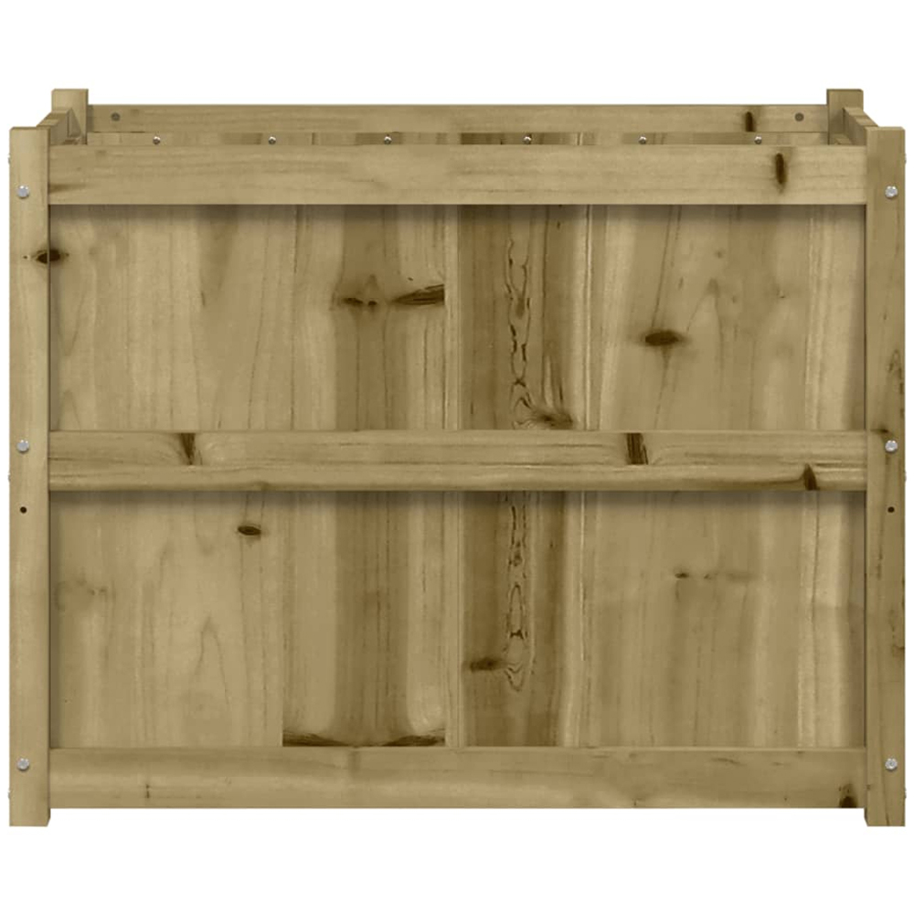 vidaXL Brown Pine Wood Raised Garden Bed 70 x 90 x 50cm Image 5