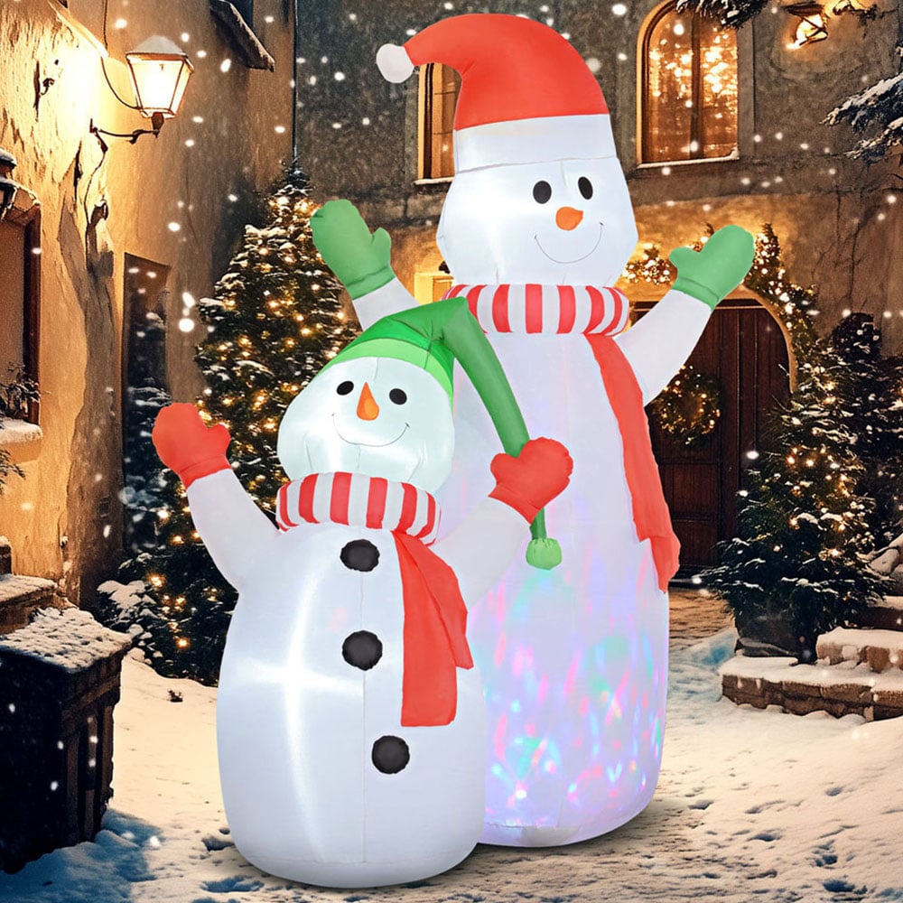 Everglow LED Inflatable Snowman Christmas Decoration 8ft Image 2