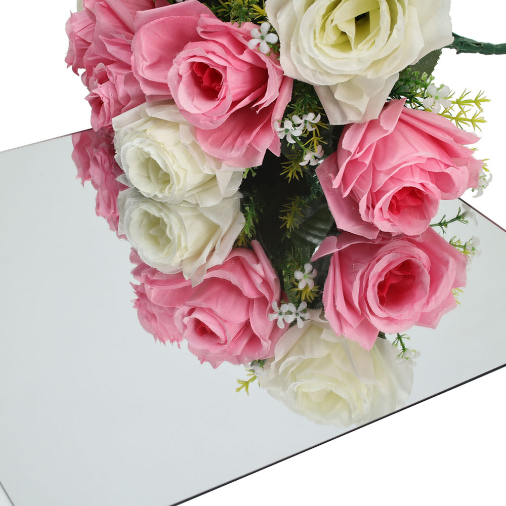 Living and Home 4 Pack Acrylic Adhesive Wall Mirror Tiles Image 4