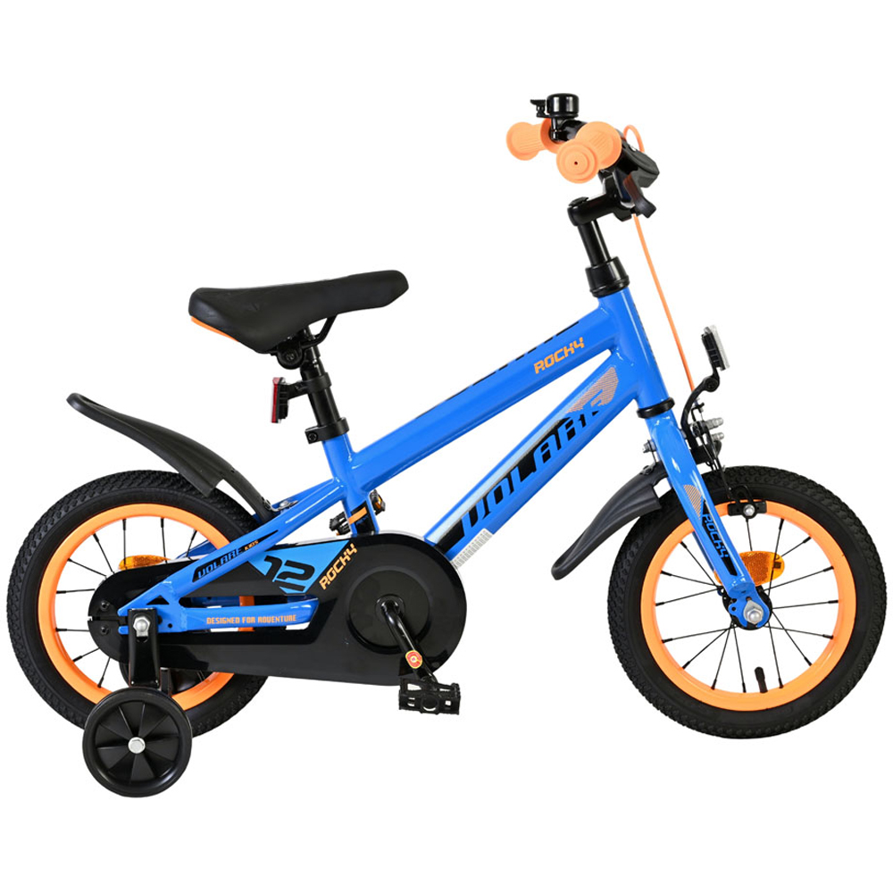 Volare Rocky Kids 12 inch Blue Bike with Stabilisers Image 5