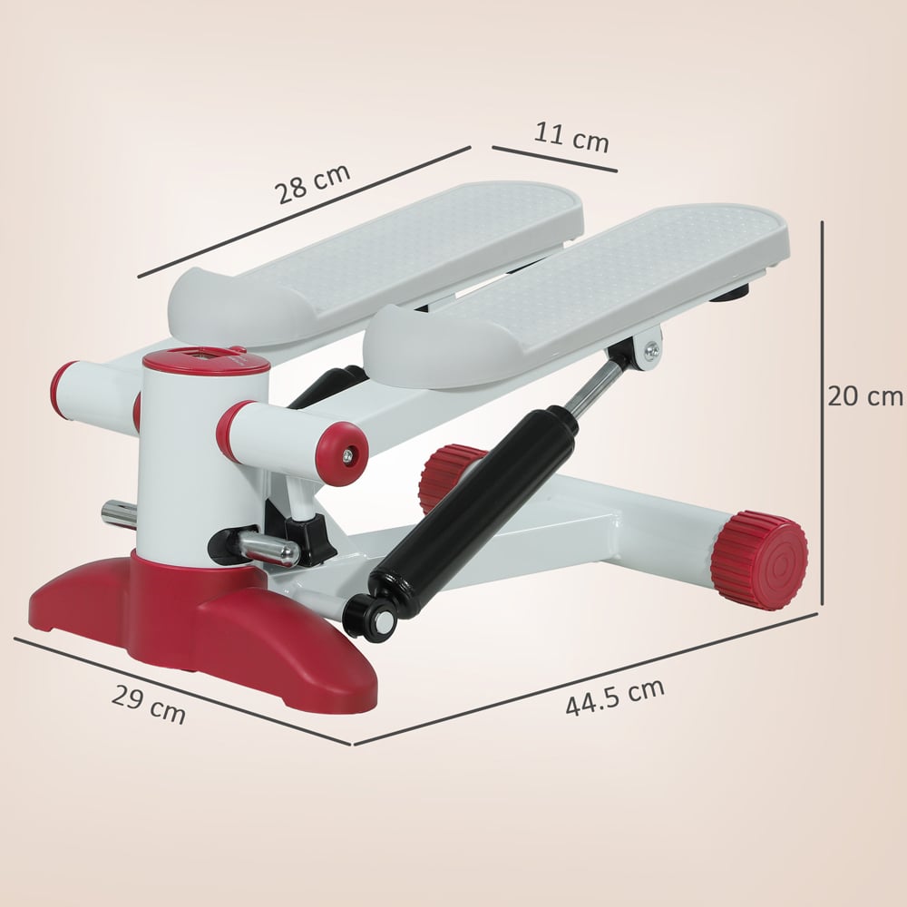 Sportnow Grey Mini Stepper Machine with LCD Monitor and Non-Slip Pedals Image 9