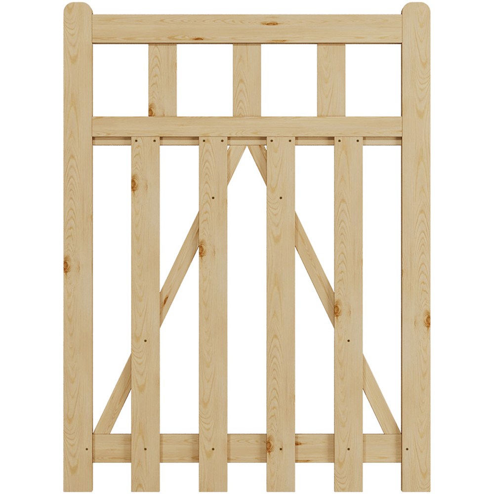 Outdoor Triangular Support Wooden Nature Garden Fence Door, 120 x 90 x 2.5cm Image 4
