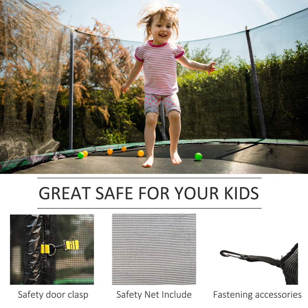 HOMCOM 10ft Trampoline Replacement Safety Enclosure Net Image 6