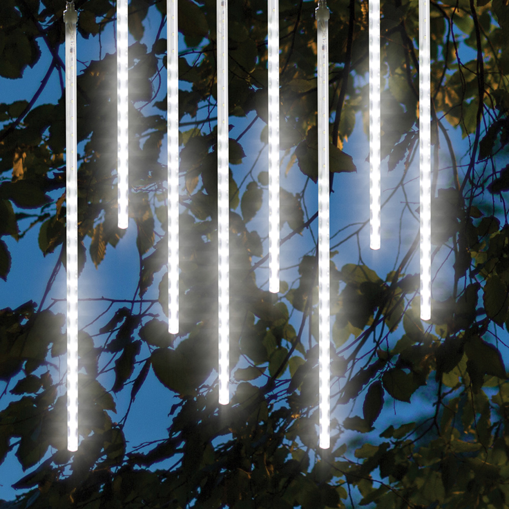 The Christmas Workshop 10 Pack 540 LED White Meteor Shower Light  Image 1