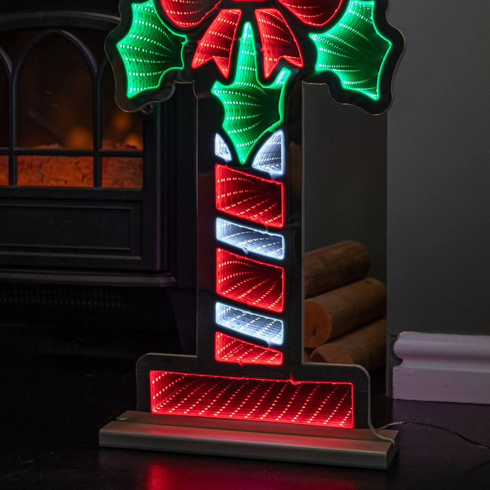 Samuel Alexander Multicolour LED Light Up Santa Stop Here Sign Infinity Christmas Decoration 90cm Image 8