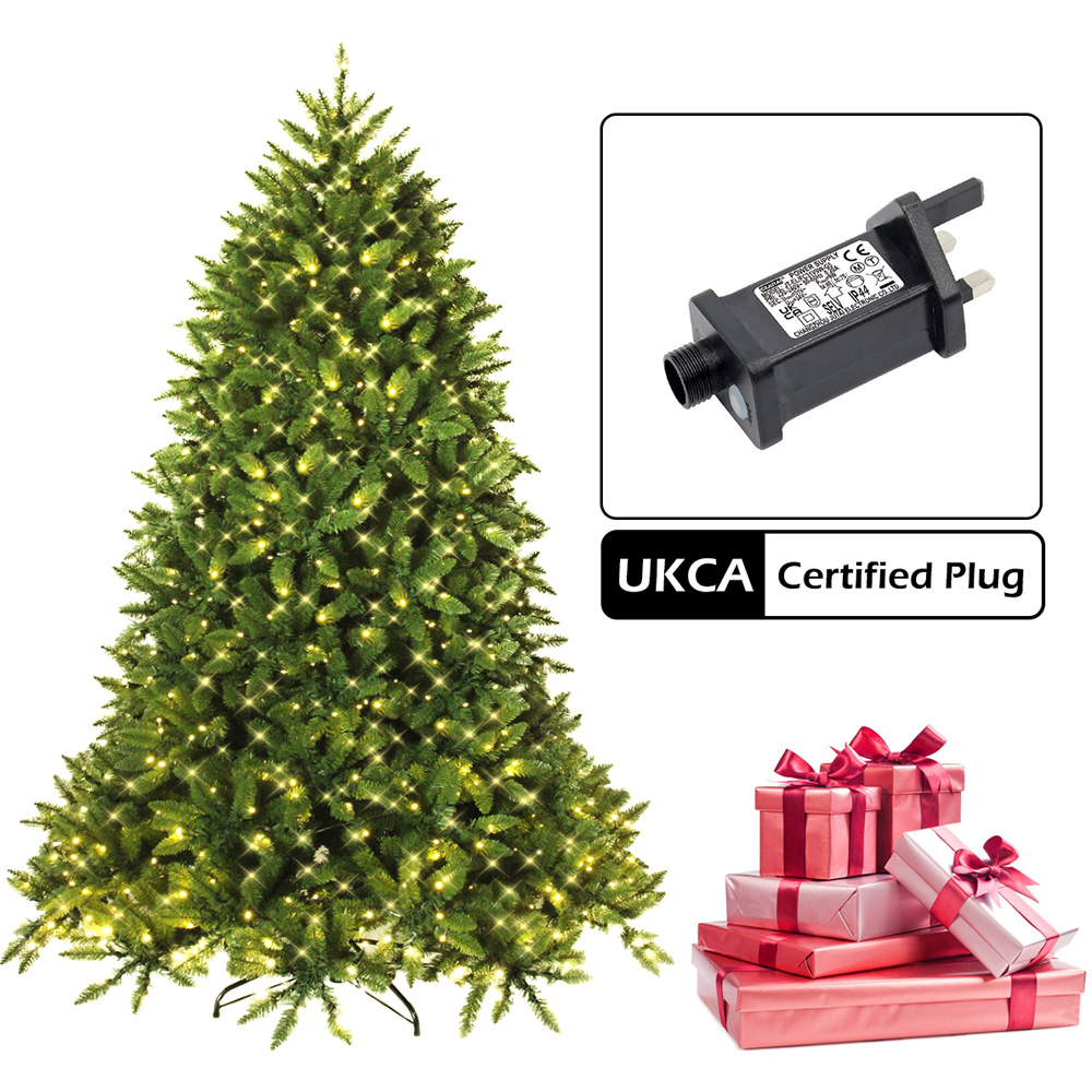 Costway Pre Lit Warm White LED Artificial Christmas Tree 6ft Image 7