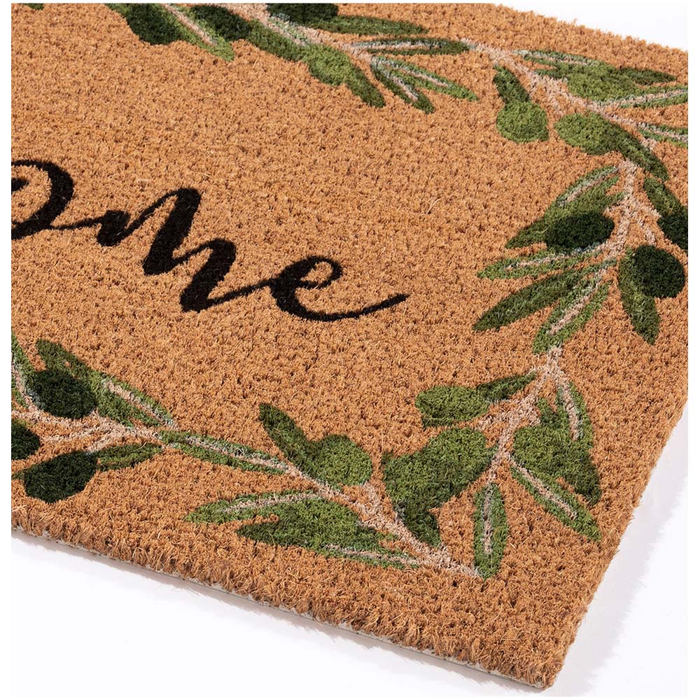 Astley Natural Branch and Welcome Coir Doormat 75 x 45cm Image 2