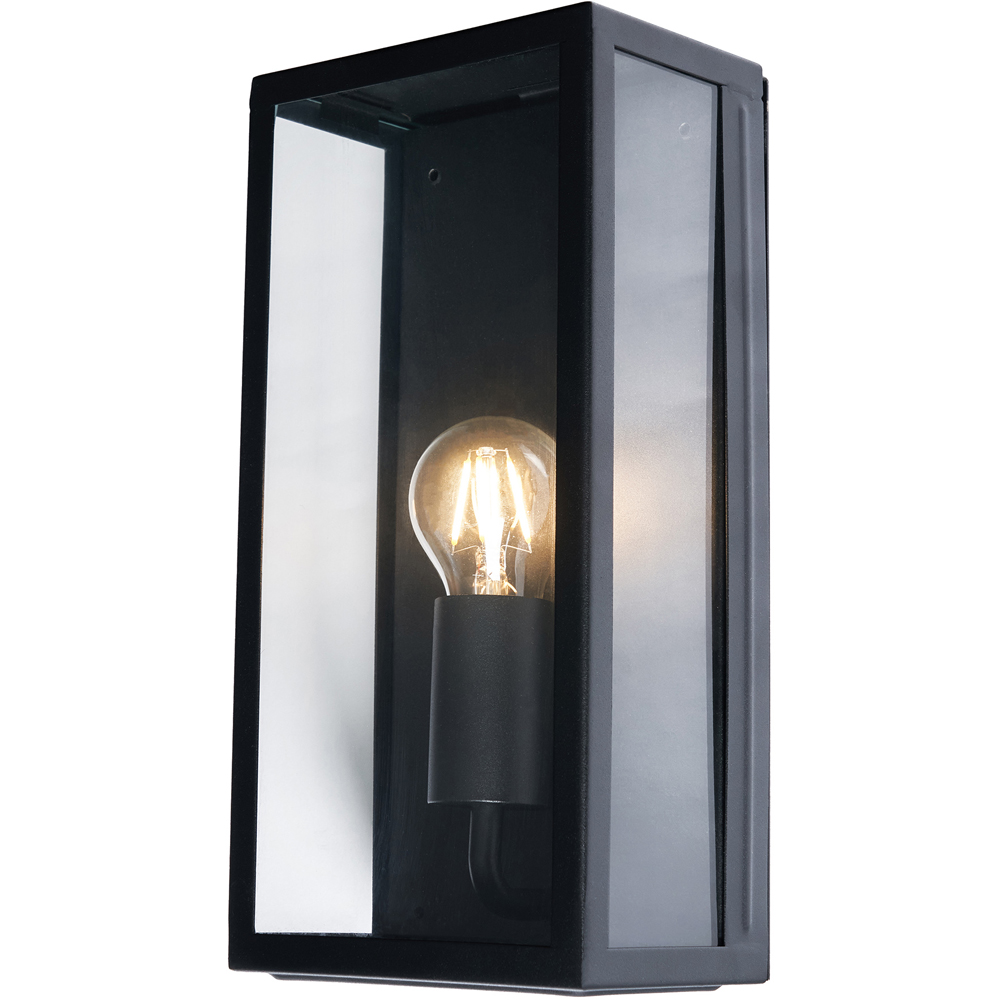 Zink Rowan Black Box Lantern Wall Light Image 3