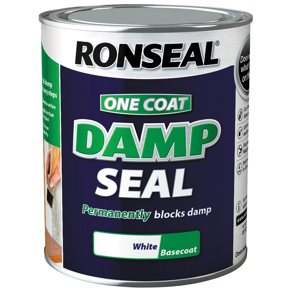 Ronseal One Coat Damp Seal White Matt Anti Mould Paint 750ml Image 2